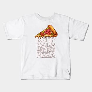 Keep Calm and Eat Pizza Kids T-Shirt